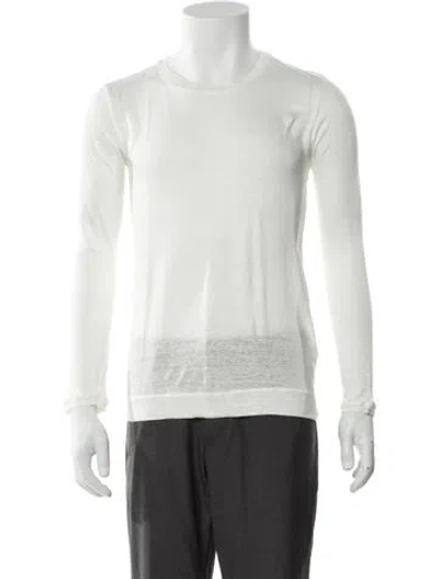 Pre-owned Massimo Alba Crew Neck Long Sleeve T-shirt W/ Tags In White