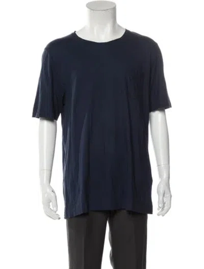 Pre-owned Massimo Alba Crew Neck Short Sleeve T-shirt W/ Tags In Blue