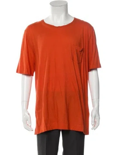 Pre-owned Massimo Alba Crew Neck Short Sleeve T-shirt W/ Tags In Orange