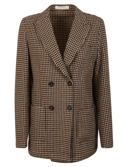 MASSIMO ALBA MASSIMO ALBA DOUBLE-BREASTED HOUNDSTOOTH WOOL BLAZER