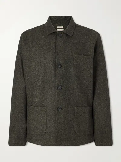 Massimo Alba Florida Herringbone Wool And Cashmere-blend Blazer In Green