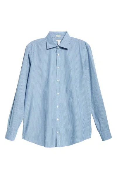 Massimo Alba Genova Regular Fit Microcheck Shirt In Atlantic