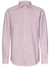 Massimo Alba Genova Shirt In Calce Red Stripe