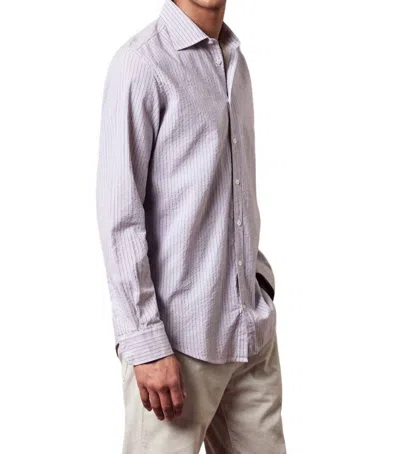 Massimo Alba Genova Shirt In Calce Purple Stripe In Multi