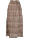 Massimo Alba Graphic-print Linen Skirt In Neutrals