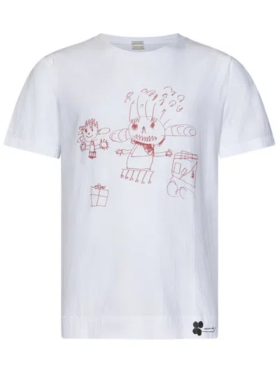 Massimo Alba Graphic Print White Cotton T-shirt