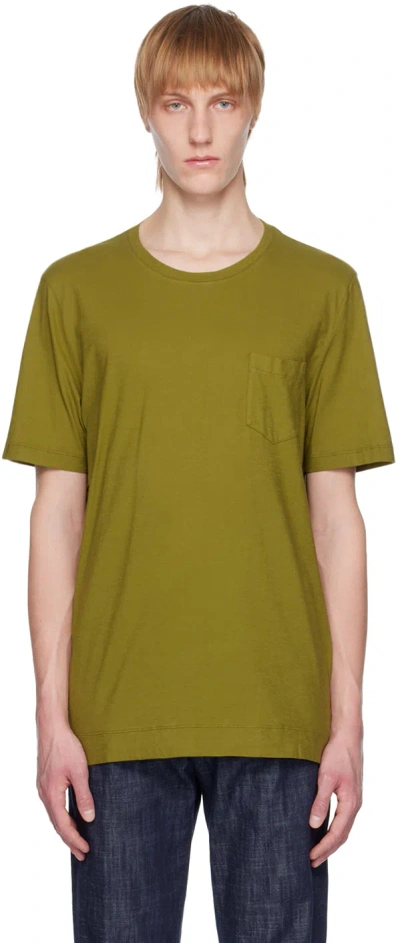 Massimo Alba Green Panarea T-shirt In Guacamole