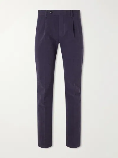 Massimo Alba Ionio2 Straight-leg Cotton-blend Trousers In Multi