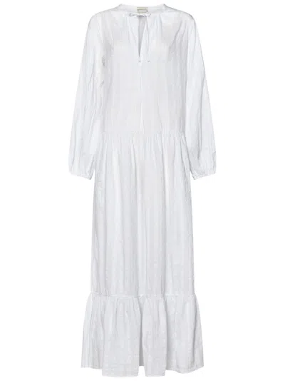 Massimo Alba Jacquard Cotton Maxi Dress With V-neck