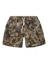 Massimo Alba Camouflage Drawstring Swim Shorts In Dark Green