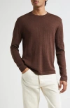 Massimo Alba Larry Virgin Wool Crewneck Sweater In Brown