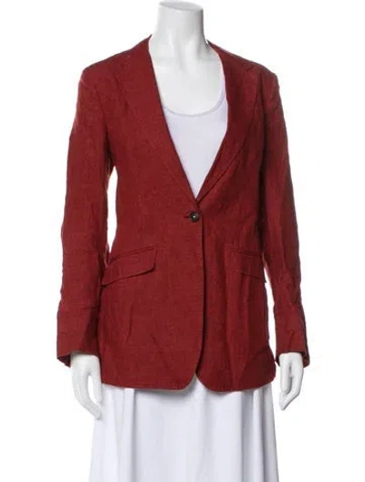 Pre-owned Massimo Alba Linen Blazer In Red