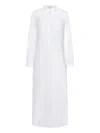 Massimo Alba White Linen Kaftan With Button-up Front In White