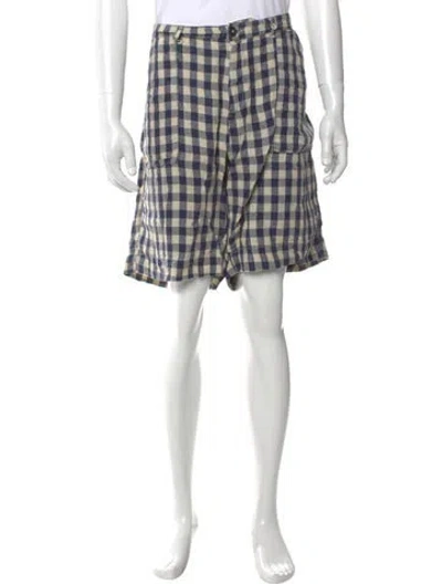 Pre-owned Massimo Alba Linen Flat Front Shorts In Multi