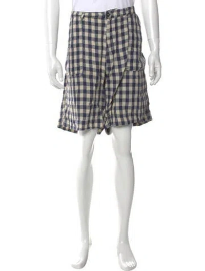 Pre-owned Massimo Alba Linen Flat Front Shorts In Multicolor