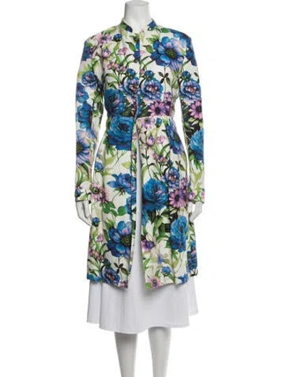 Pre-owned Massimo Alba Linen Floral Print Jacket In Multicolor