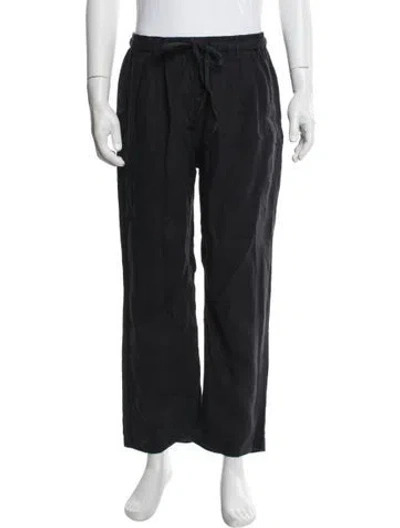 Pre-owned Massimo Alba Linen Pants In Black