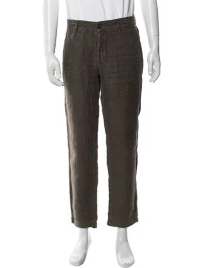 Pre-owned Massimo Alba Linen Pants In Brown