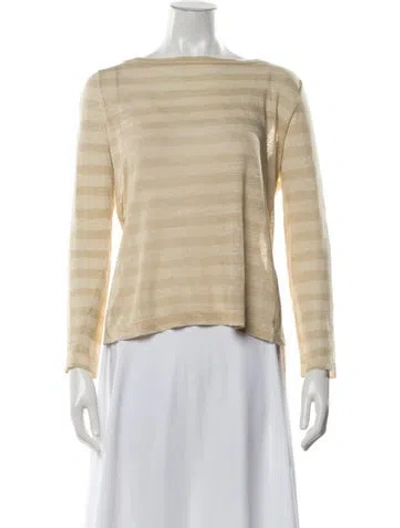Pre-owned Massimo Alba Linen Striped Sweater In Neutrals