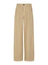 Massimo Alba Button Fitted Trousers In Light Beige