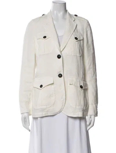 Pre-owned Massimo Alba Linen Utility Jacket In Neutrals