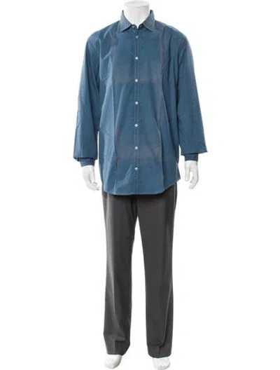 Pre-owned Massimo Alba Long Sleeve Denim Shirt W/ Tags In Blue