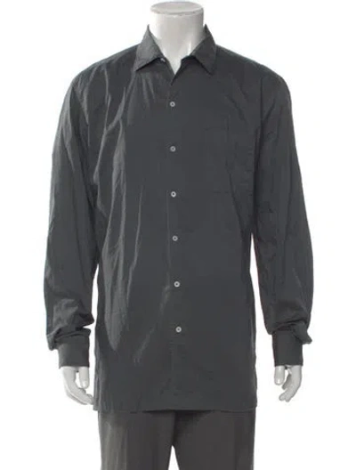 Pre-owned Massimo Alba Long Sleeve Dress Shirt In Gray