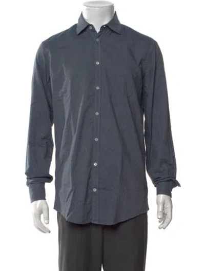 Pre-owned Massimo Alba Long Sleeve Dress Shirt In Grey