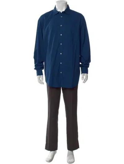 Pre-owned Massimo Alba Long Sleeve Dress Shirt W/ Tags In Blue
