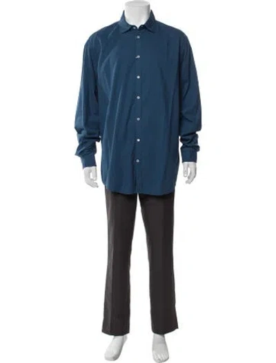 Pre-owned Massimo Alba Long Sleeve Dress Shirt W/ Tags In Blue