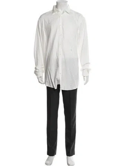 Pre-owned Massimo Alba Long Sleeve Dress Shirt W/ Tags In White