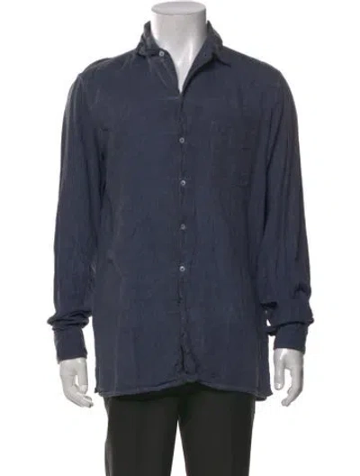 Pre-owned Massimo Alba Long Sleeve Shirt In Blue