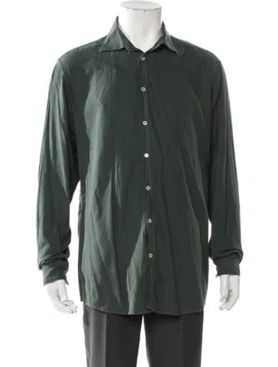 Pre-owned Massimo Alba Long Sleeve Shirt In Green