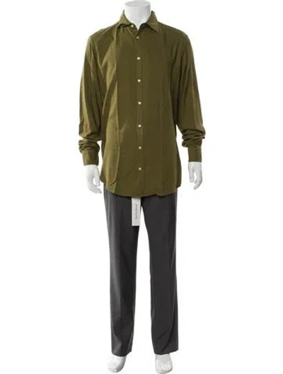 Pre-owned Massimo Alba Long Sleeve Shirt W/ Tags In Green