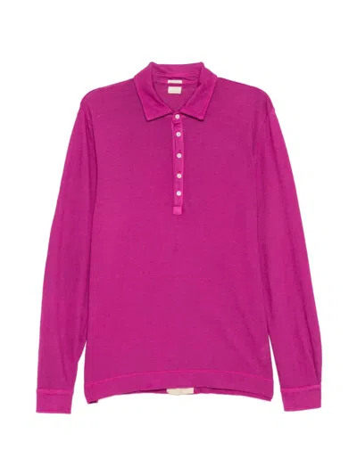 Massimo Alba Long-sleeve Polo Shirt In Pink