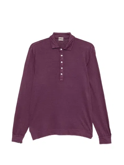 Massimo Alba Long-sleeve Polo Shirt In Purple