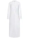 Massimo Alba White Linen Kaftan With Button-up Front In White