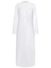 Massimo Alba White Linen Kaftan With Button-up Front In White