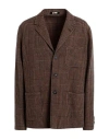 Massimo Alba Man Blazer Brown Size 40 Wool, Cotton, Polyamide In Brown