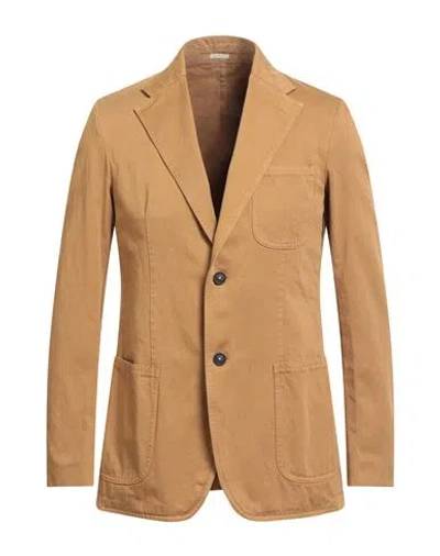 Massimo Alba Man Blazer Camel Size 48 Cotton In Sand