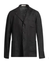 Massimo Alba Man Blazer Charcoal Size 44 Linen In Gray