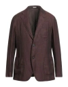 Massimo Alba Man Blazer Chocolate Brown Size 40 Linen In Brown