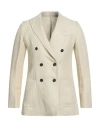 Massimo Alba Man Blazer Cream Size S Linen In White