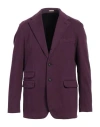 Massimo Alba Man Blazer Plum Size 40 Paper, Cashmere, Elastane In Purple