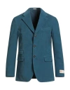 Massimo Alba Man Blazer Deep Teal Size 44 Cotton, Elastane