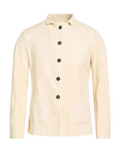 Massimo Alba Man Blazer Ivory Size M Cotton, Linen In Brown