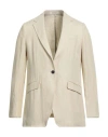 Massimo Alba Man Blazer Ivory Size Xl Linen In Neutral