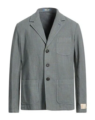 Massimo Alba Man Blazer Light Blue Size 44 Cotton, Linen