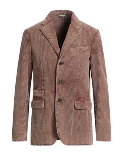 Massimo Alba Man Blazer Light Brown Size 40 Cotton