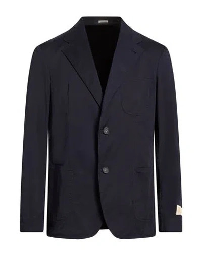 Massimo Alba Man Blazer Midnight Blue Size 46 Cotton, Elastane